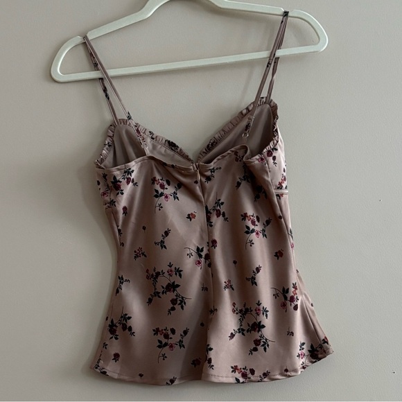 Vintage Y2K French Kiss S Floral Cami Blouse Champagne Dainty Romantic Coquette - Picture 5 of 12